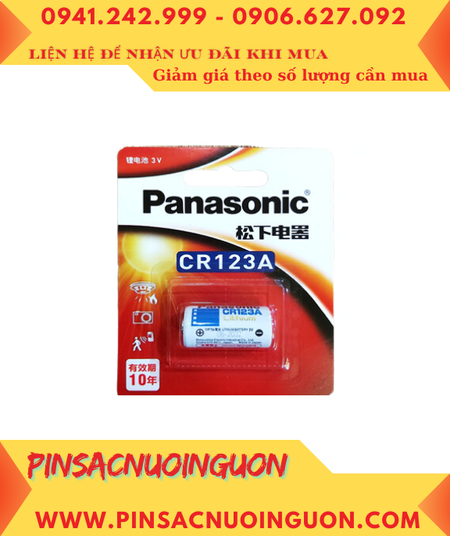 Panasonic CR-123ACH/1B (BR17345); Pin 3v lithium Panasonic CR123A/CR17345 (Nội địa Trung-Xuất xứ NHẬT)