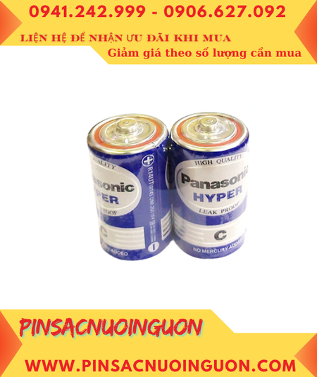 Panasonic R14UT/2S; Pin trung C 1.5v Panasonic R14UT/2S Hyper, X.xứ Thái Lan