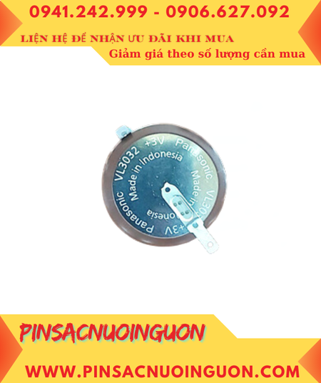 Panasonic VL3032; Pin nuôi nguồn PLC Panasonic VL3032 Lithium 3v /Pin sạc, Xuất xứ Indonesia