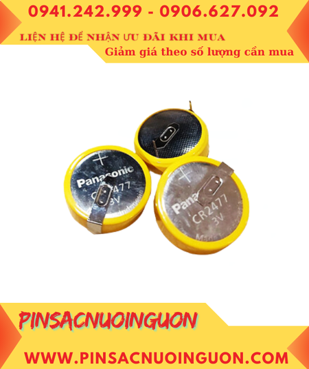 Panasonic CR2477, Pin CMOS chân thép 3v lithium Panasonic CR2477 _Made in Indonesia