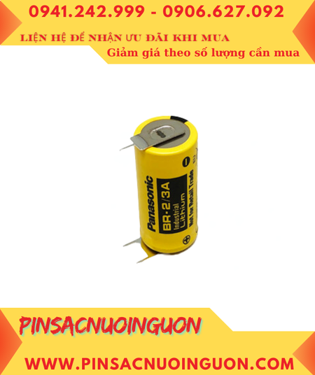 Panasonic BR-2/3A (chân thép); Pin nuôi nguồn Panasonic BR-2/3A lithium 3v 2/3A 1200mAh, Xuất xứ Nhật