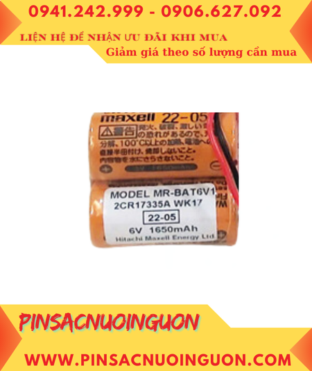 Maxell 2CR17335A-WK17 (2viên ghép bộ); Pin nuôi nguồn Maxell 2CR17335A-WK17 lithium 6v, Xuất xứ Nhật