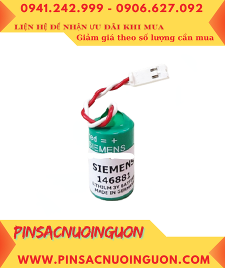 Siemens 146881, Pin nuôi nguồn PLC Siemens 146881 lithium 3V 1/2AA 850mAh chính hãng _Xuất xứ ĐỨC