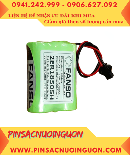 Fanso 2ER18505H (2 viên ghép bộ), Pin nuôi nguồn PLC Fanso 2ER18505H lithium 3.6v 8000mAh