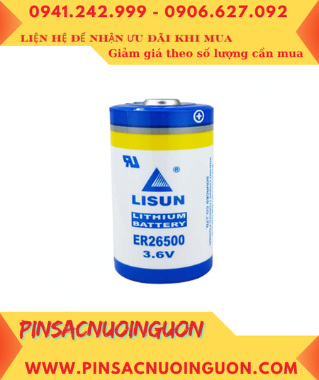 Lisun ER26500; Pin nuôi nguồn Lisun ER26500 lithium 3.6v C 9000mAh chính hãng