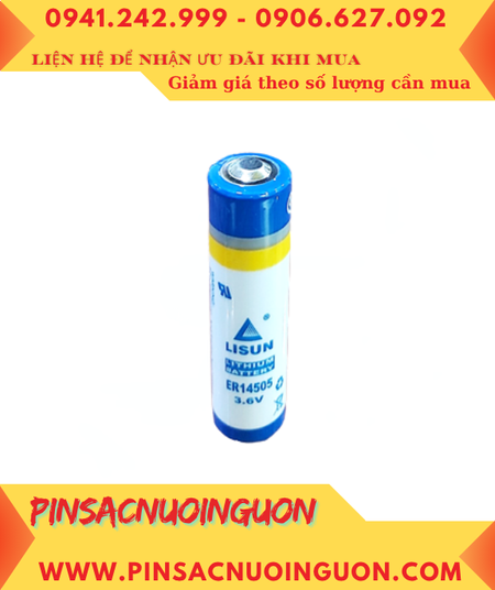 Lisun ER14505; Pin nuôi nguồn LISUN ER14505 lithium 3.6v AA 2400mAh (14mm x 50.5mm) chính hãng
