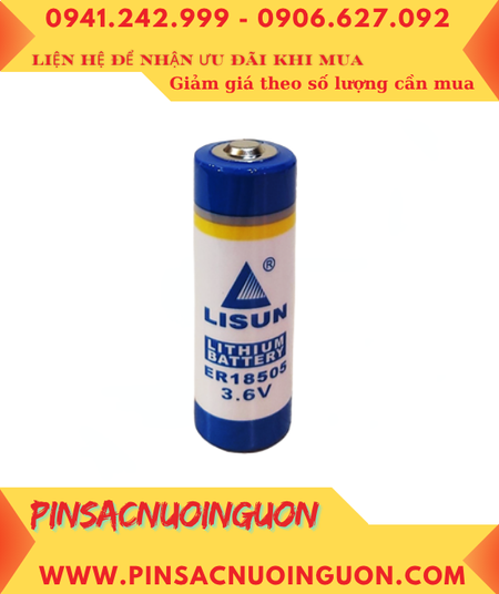 Lisun ER18505; Pin nuôi nguồn LISUN ER18505 lithium 3.6v A 3600mAh (18mm x 50.5mm) chính hãng