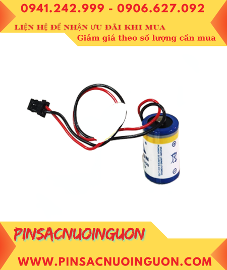 Lisun ER14250 (Zắc DF1.35-2P); Pin nuôi nguồn Lisun ER14250 lithium 3.6v 1/2AA 1200mAh chính hãng