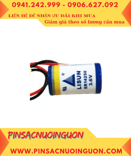 Lisun ER14250 (Zắc PH2.0-2P); Pin nuôi nguồn Lisun ER14250 lithium 3.6v 1/2AA 1200mAh chính hãng