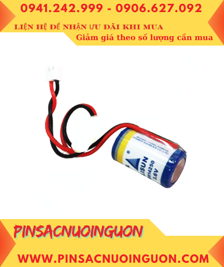 Lisun ER14250 (Zắc PH2.54-2P); Pin nuôi nguồn Lisun ER14250 lithium 3.6v 1/2AA 1200mAh chính hãng