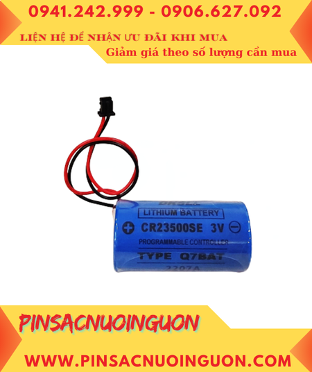 Pin Q7BAT _CR23500SE; Pin nuôi nguồn PLC Q7BAT CR23500SE lithium 3v 5000mAh chính hãng
