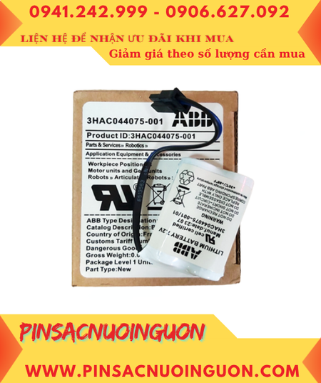 ABB Robots 3HAC044075-001/01; Pin nuôi nguồn ABB Robots 3HAC044075-001/01 lithium 7.2v_Xuất xứ Pháp
