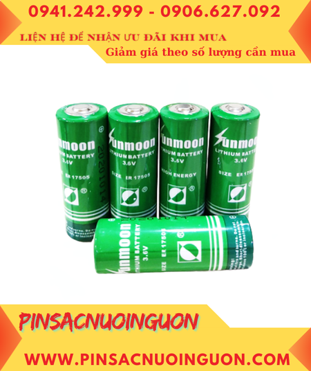 Sunmoon ER17505; Pin nuôi nguồn PLC Sunmoon ER17505 ER17505 LI/SOCl₂ BOBBIN 3.6v 3600mAh