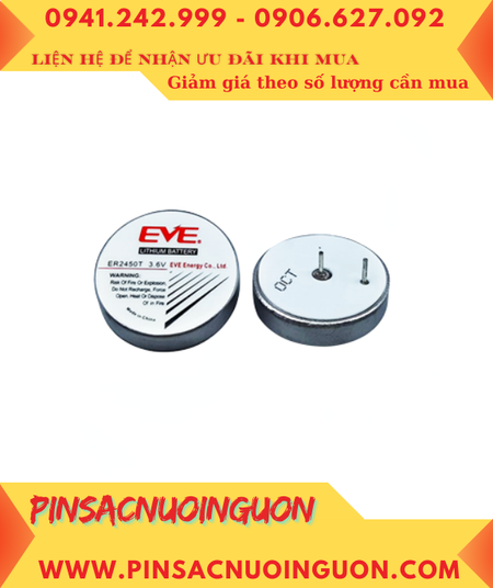 Pin ER2450T _Pin EVE ER2450T; Pin nuôi nguồn ER2450T lithium 3.6v 400mAh