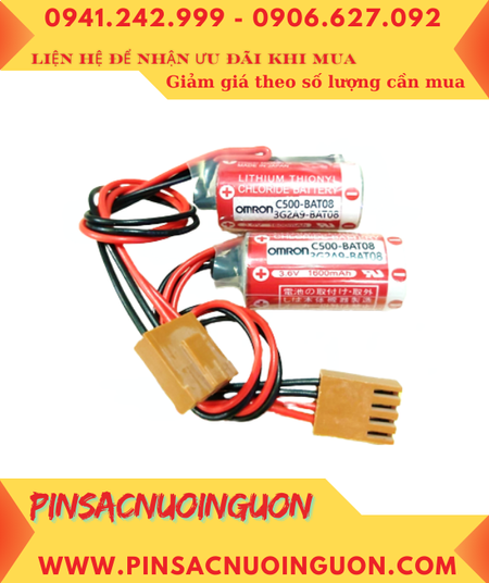 Omron 3G2A9-BAT08 ; Pin nuôi nguồn Omron 3G2A9-BAT08 lithium 3.6v 2/3A 1600mAh _Xuất xứ Nhật