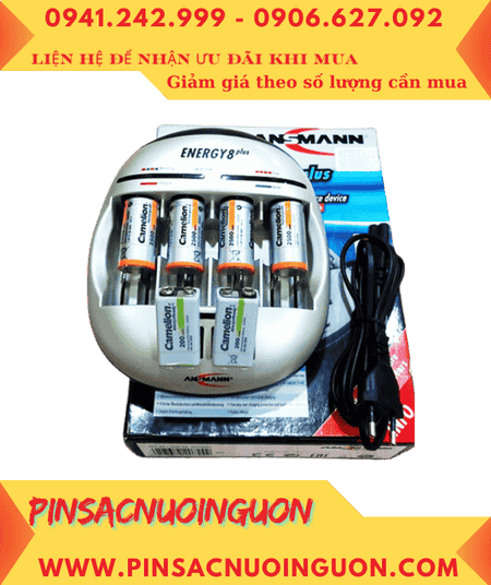Ansman Energy 8Plus, Kèm sẳn 6 Pin (4 Pin sạc Camelion NH-C2500BP2 và 2 Pin sạc Camelion NH-9V200ARBP1)