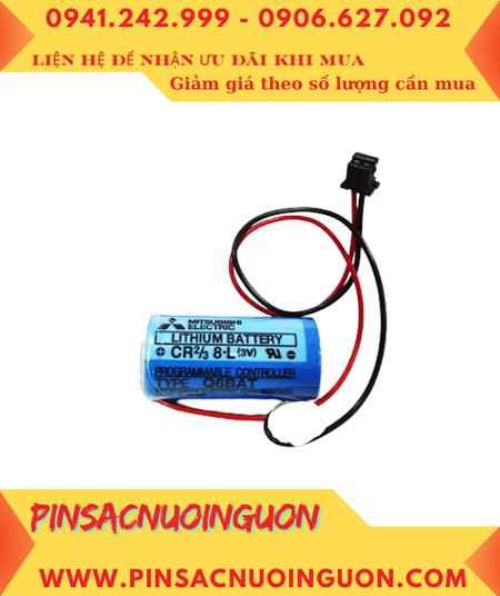 Mitsubishi CR2/3 8.L, Pin nuôi nguồn PLC Mitsubishi CR2/3 8.L lithium 3V chính hãng, Xuất xứ NHẬT