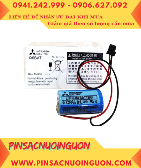 Mitsubishi Q6BAT /CR2/38.L; Pin nuôi nguồn Mitsubishi Q6BAT /CR2/38.L chính hãng, Xuất xứ NHẬT