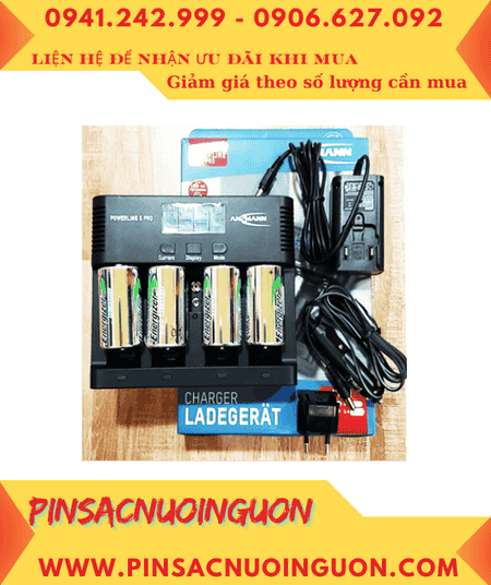 Ansman Powerline 5Pro _Bộ sạc pin Powerline 5Pro kèm 4 pin sạc C Energizer NH35-BP2 (C2500mAh 1.2v)