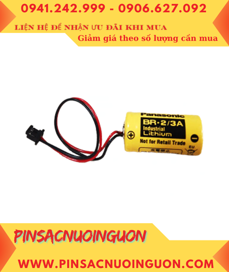 Panasonic BR-2/3A (Zắc DF1.35); Pin nuôi nguồn Panasonic BR-2/3A lithium 3v 1200mAh, Xuất xứ NHẬT
