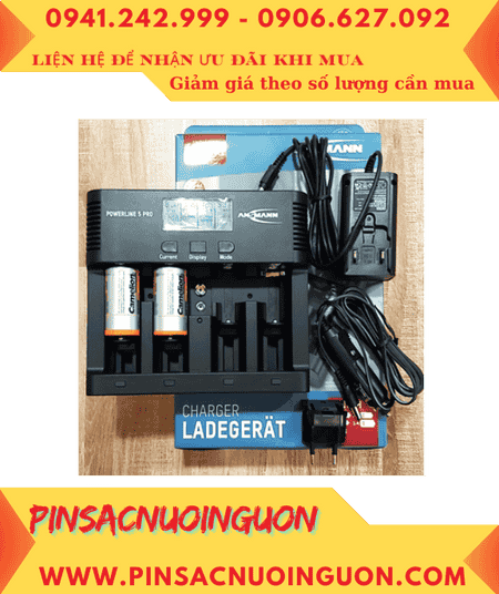 Ansman Powerline 5Pro, Máy sạc 5 Pin-Kèm sẳn 2 Pin sạc Camelion NH-C2500BP2 (C2500mAh-1.2v) chính hãng