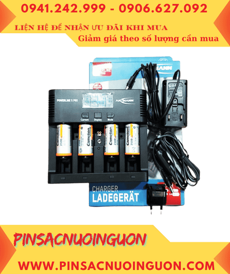 Ansman Powerline 5Pro, Máy sạc 5 Pin-Kèm sẳn 4 Pin sạc Camelion NH-C2500BP2 (C2500mAh-1.2v) chính hãng