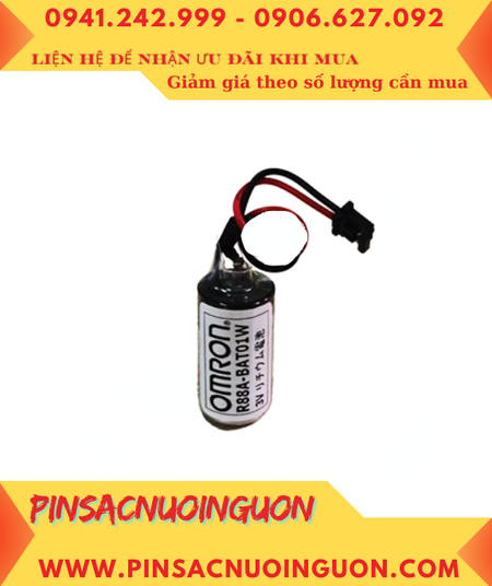 Omron R88A-BAT01W, Pin nuôi nguồn PLC Omron R88A-BAT01W lithium 3.6v 1000mAh, Xuất xứ NHẬT