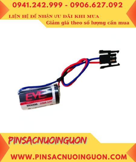 EVE ER14335 (ZẮC CẮM) ; Pin nuôi nguồn EVE ER14335 lithium 3.6v 2/3AA 1650mAh chính hãng