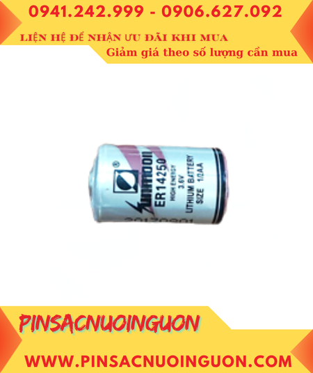 Pin Sunmoon ER14250; Pin nuôi nguồn PLC Sunmoon ER14250 lithium 3.6v 1/2AA 1200mAh