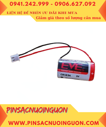 EVE CR123A (ZẮC CẮM), Pin nuôi nguồn PLC EVE CR123A (BR17335) lithium 3V chính hãng