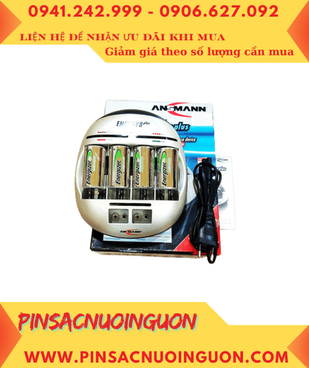 Ansman Energy 8Plus, Bộ sạc 4viên pin D-Kèm sẳn 4 pin sạc Energizer NH50-BP2 (D2500mAh-1.2v)
