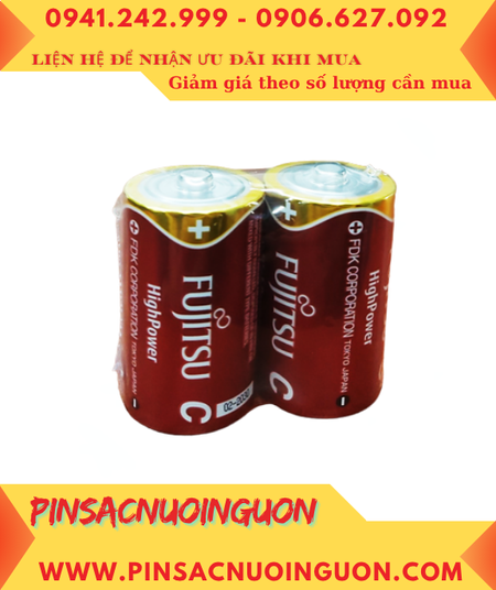 Fujitsu LR14(2S) FH; Pin Alkaline 1.5v Fujitsu LR14(2S) FH size C High Power _Made in Japan