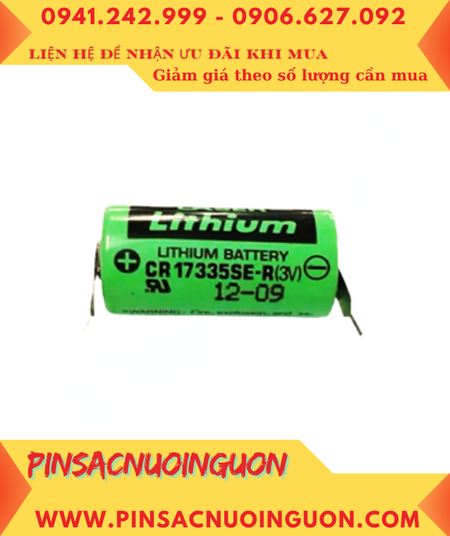 FDK CR17335SE-R; Pin nuôi nguồn PLC FDK CR17335SE-R lithium 3v 2/3A 1800mAh _Made in Japan