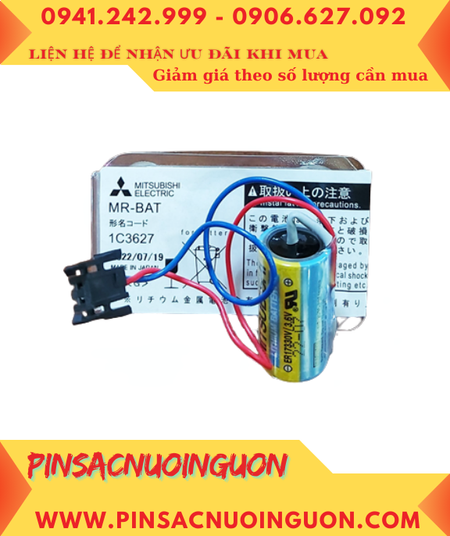 Mitsubishi MR-BAT; Pin nuôi nguồn Mitsubishi MR-BAT lithium 3.6v 2/3A 1700mAh chính hãng, Xuất xứ Nhật