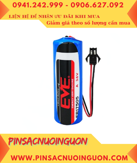 EVE ER17505 (Zắc SM2.54-2P), Pin nuôi nguồn EVE ER17505 lithium 3.6v 3600mAh chính hãng