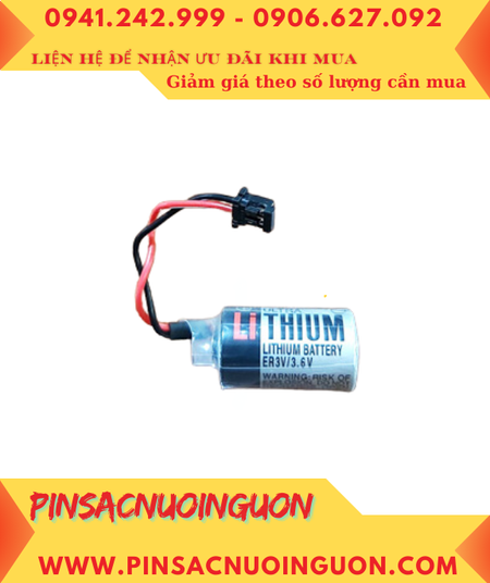 Pin Toshiba ER3V _Pin ER3V; Pin nuôi nguồn PLC Toshiba ER3V lithium 3.6v 1/2AA 1000mAh _Xuất xứ Nhật