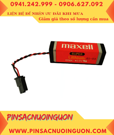 Maxell ER6K, Pin nuôi nguồn PLC Maxell ER6K lithium 3.6v AA 2000mAh Lithium Thionyl Chloride _Xuất xứ Nhật
