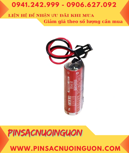 MAXELL ER6 OTC ROBOT, Pin nuôi nguồn PLC ER6 OTC ROBOT AA 2000mAh 3.6v Lithium Thionyl Chloride
