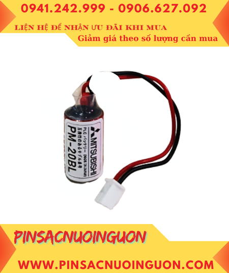 Mitsubishi PM-20BL; Pin nuôi nguồn PLC MItsubishi PM-20BL lithium 3.6v 1/2AA 1100mAh _Xuất xứ Nhật