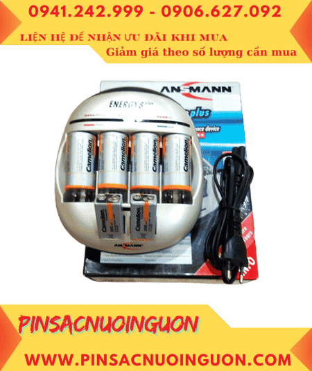 Ansman Energy 8Plus, Kèm sẳn 6 Pin (4 Pin sạc Camelion NH-D10000BP2 và 2 Pin sạc Camelion NH-9V200BP1)