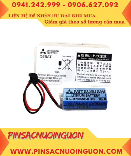 Mitsubishi CR17335SE-R; Pin nuôi nguồn Mitsubishi CR17335SE-R lithium 3.6v 2/3A 1800mAh, Xuất xứ Nhật