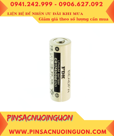 FDK CR17450SE; Pin nuôi nguồn PLC FDK CR17450SE lithium 3v 4/5A 2500mAh chính hãng, Xuất xứ NHẬT