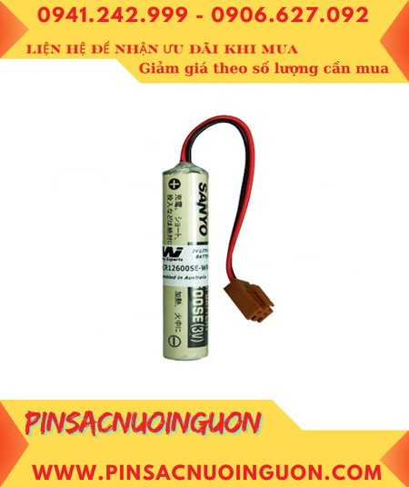 Sanyo CR12600SE; Pin nuôi nguồn PLC Sanyo CR12600SE 7/5AAA 1500mAh, Xuất xứ NHẬT