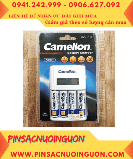 Camelion BC-1012, Bộ sạc pin AA Camelion BC-1012 kèm 4 pin sạc Camelion NH-AA2700LBP2 lockbox