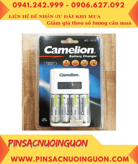 Camelion BC-1012 _Bộ sạc AA kèm sẳn 4 Pin sạc Camelion NH-AA2500ARBP2 AlwaysReady - 1.2v