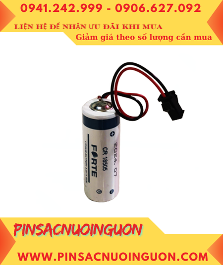 FORTE CR18505 (Zắc SM2.54-2P), Pin FORTE CR18505 Lithium Manganese 3v 2500mAh chính hãng