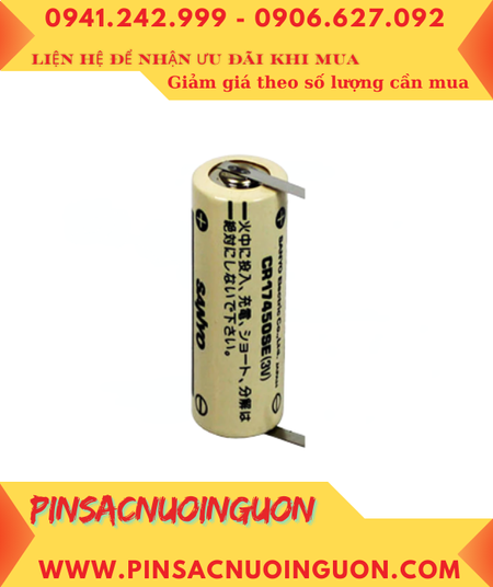 Sanyo CR17450SE; Pin nuôi nguồn PLC Sanyo CR17450SE 2500mAh lithium 3v, Xuất xứ NHẬT