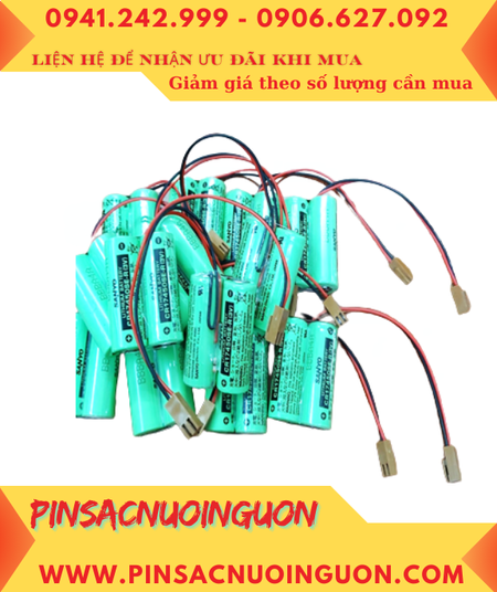 Sanyo 2CR17450SE-R (2 viên ghép đôi) Pin nuôi nguồn PLC lithium 3v 4400mAh, Xuất xứ Nhật