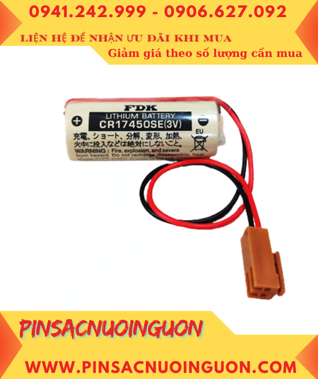 FDK CR17450SE; Pin nuôi nguồn PLC FDK CR17450SE lithium 3v 4/5A 2500mAh _Xuất xứ Nhật