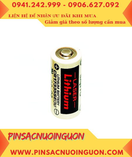Sanyo CR17335SE; Pin nuôi nguồn Sanyo CR17335SE lithium 3v 2/3A 1800mAh _Xuất xứ Nhật